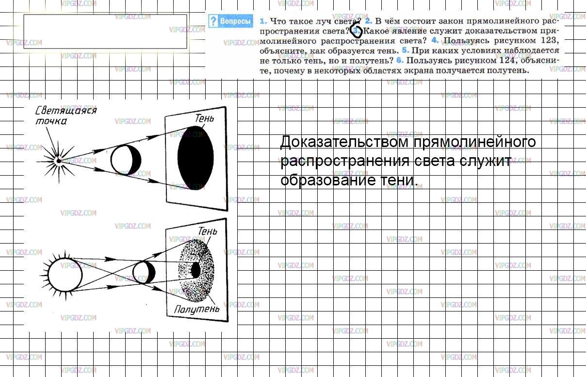 Какие источники света изображены на рисунке 125 физика 8 класс упр 29