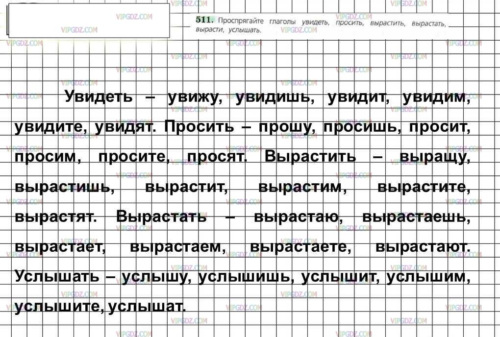Вырасту это глагол. Номер 511 по русскому языку 6 класс. Проспрягайте глагол увидеть. Русский язык 6 класс ладыженская упражнение 511. Проспрягайте глагол вырасти.
