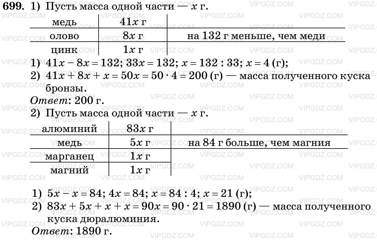 Изображение решения 3 на Задание 699 из ГДЗ по Математике за 5 класс: Н. Я. Виленкин, В. И. Жохов, А. С. Чесноков, С. И. Шварцбурд.